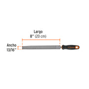 Lima escofina 8' con mango Comfort Grip, TRUPER