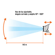 Linterna de minero LED 160 lm, recargable, TRUPER EXPERT