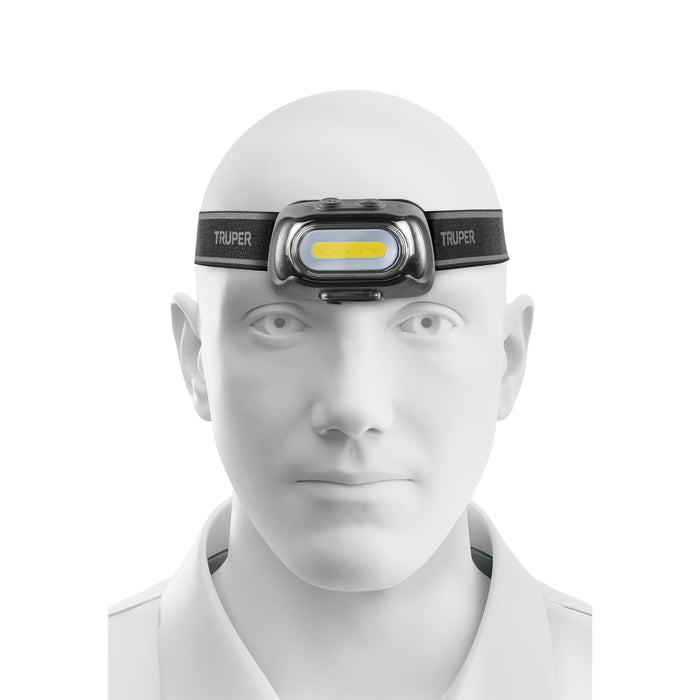 Linterna de minero LED 460 lm con sensor, recargable, TRUPER