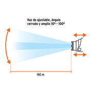 Linterna de minero LED 80 lm, recargable, TRUPER EXPERT