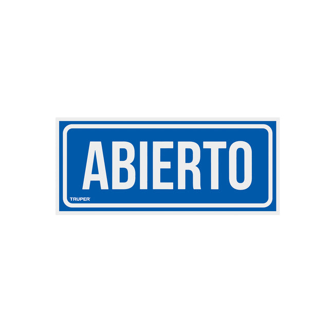Letrero de señalización 'ABIERTO/CERRADO', 28 x 12 cm