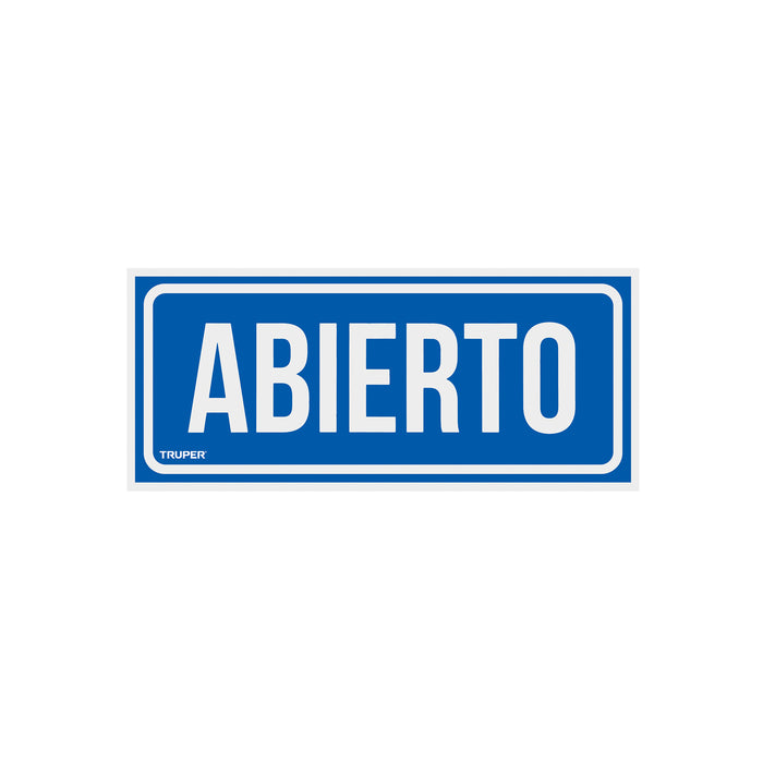Letrero de señalización 'ABIERTO/CERRADO', 28 x 12 cm