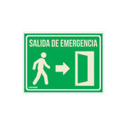 Letrero de señalización 'SALIDA DE EMERGENCIA', 21 x 28 cm