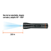 Linterna de aluminio LED Cree 500 lm con 2 pilas D, EXPERT