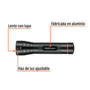 Linterna de aluminio LED Cree 500 lm con 2 pilas D, EXPERT