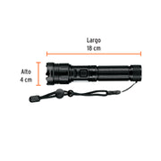 Linterna LED recargable c/luz de emergencia, 410 lm, TRUPER