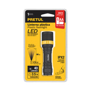 Linterna plástica 1 LED 40 lm de 1 pila AA, PRETUL