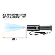 Linterna LED recargable, de aluminio, 1,200 lm, TRUPER