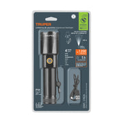 Linterna LED recargable, de aluminio, 1,200 lm, TRUPER