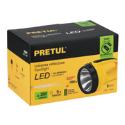 Linterna reflectora LED 260 lm, recargable, PRETUL