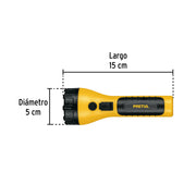 Linterna plástica de LED, 180 lm, recargable, PRETUL