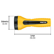 Linterna plástica de LED, 100 lm, recargable a granel PRETUL