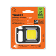Mini linterna LED 280 lm recargable, tipo llavero, TRUPER