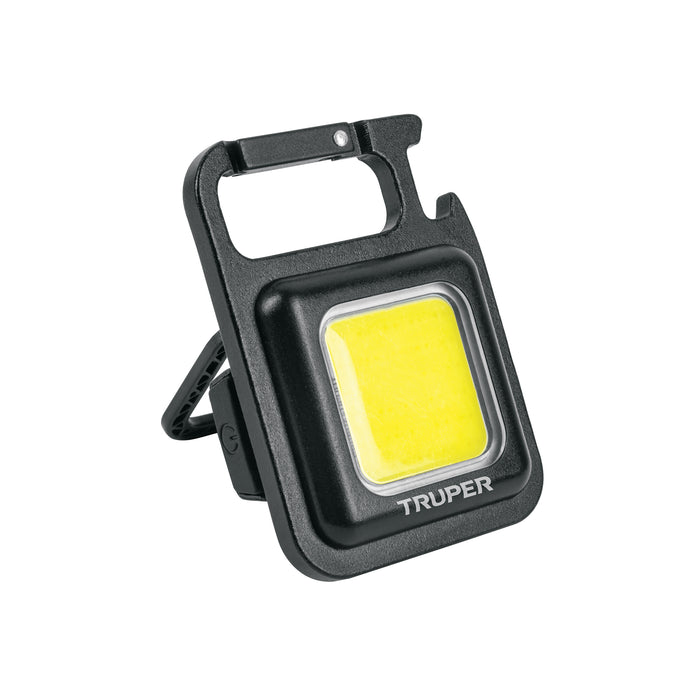Mini linterna LED 280 lm recargable, tipo llavero, TRUPER