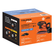 Lijadora roto-orbital 5', 20V, 1 batería 2Ah, TRUPER PRO