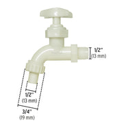 Llave p/manguera, de plástico 65g,1/2', granel, PRETUL