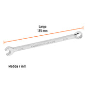 Llave combinada extralarga 7 mm x 135 mm de largo, EXPERT