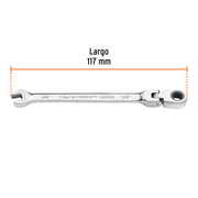 Llave combinada con matraca 1/4' flexible, EXPERT