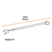 Llave combinada extralarga 1/4' x 125 mm de largo, EXPERT