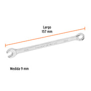Llave combinada extralarga 9 mm x 157 mm de largo, EXPERT