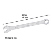 Llave combinada 10 mm x 140 mm de largo, PRETUL