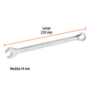 Llave combinada extralarga 14 mm x 220 mm de largo, EXPERT