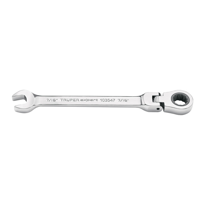 Llave combinada con matraca 7/16' flexible, EXPERT