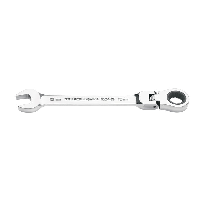 Llave combinada con matraca 15 mm flexible, EXPERT
