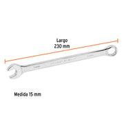 Llave combinada extralarga 15 mm x 230 mm de largo, EXPERT
