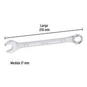 Llave combinada 17 mm x 210 mm de largo, PRETUL