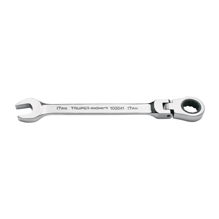 Llave combinada con matraca 17 mm flexible, EXPERT