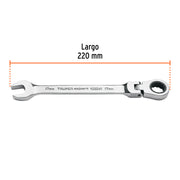 Llave combinada con matraca 17 mm flexible, EXPERT