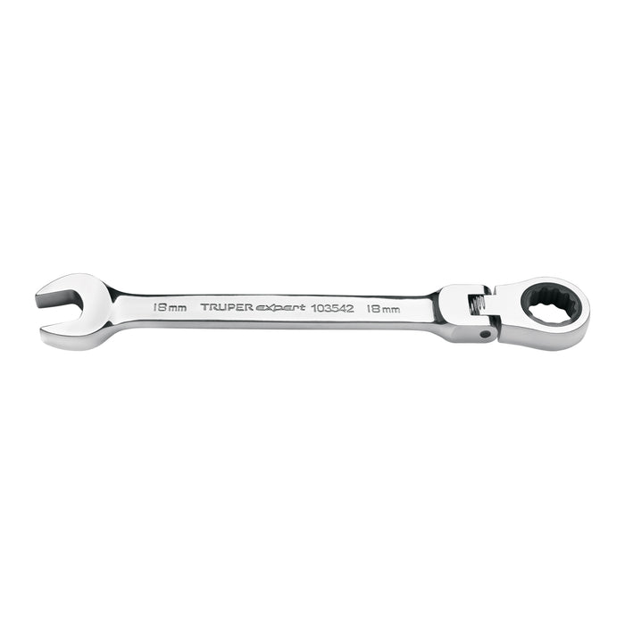 Llave combinada con matraca 18 mm flexible, EXPERT