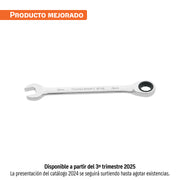 Llave combinada con matraca 19 mm x 237 mm largo, EXPERT