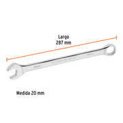 Llave combinada extralarga 20 mm x 287 mm de largo, EXPERT
