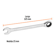 Llave combinada con matraca 25 mm x 325 mm largo, EXPERT
