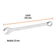 Llave combinada extralarga 25 mm x 355 mm de largo, EXPERT