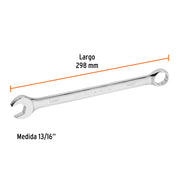 Llave combinada extralarga 13/16' x 298 mm de largo, EXPERT