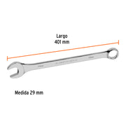 Llave combinada extralarga 29 mm x 401 mm de largo, EXPERT