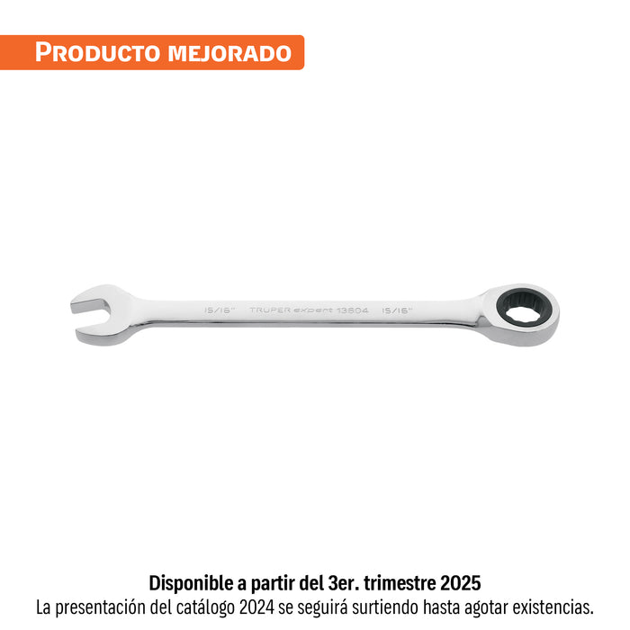 Llave combinada con matraca 15/16' x 325 mm largo, EXPERT