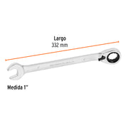 Llave combinada matraca reversible 1' x 332 mm largo, EXPERT