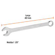 Llave combinada extralarga 1-1/8' x 401 mm de largo, EXPERT