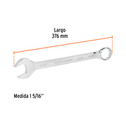 Llave combinada extralarga 1-5/16' x 376 mm de largo, EXPERT