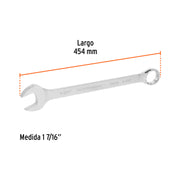 Llave combinada extralarga 1-7/16' x 454 mm de largo, EXPERT