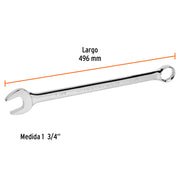 Llave combinada extralarga 1-3/4' x 496 mm de largo, EXPERT