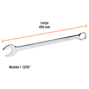 Llave combinada extralarga 1-13/16' x 496 mm largo, EXPERT