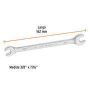 Llave española, 3/8 x 7/16' x 162 mm de largo, TRUPER EXPERT
