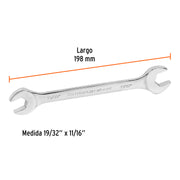 Llave española, 19/32 x 11/16' x 198 mm de largo, EXPERT