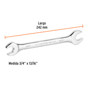 Llave española, 3/4 x 13/16' x 242 mm de largo, EXPERT