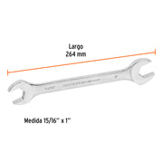 Llave española, 15/16 x 1' x 264 mm de largo, TRUPER EXPERT